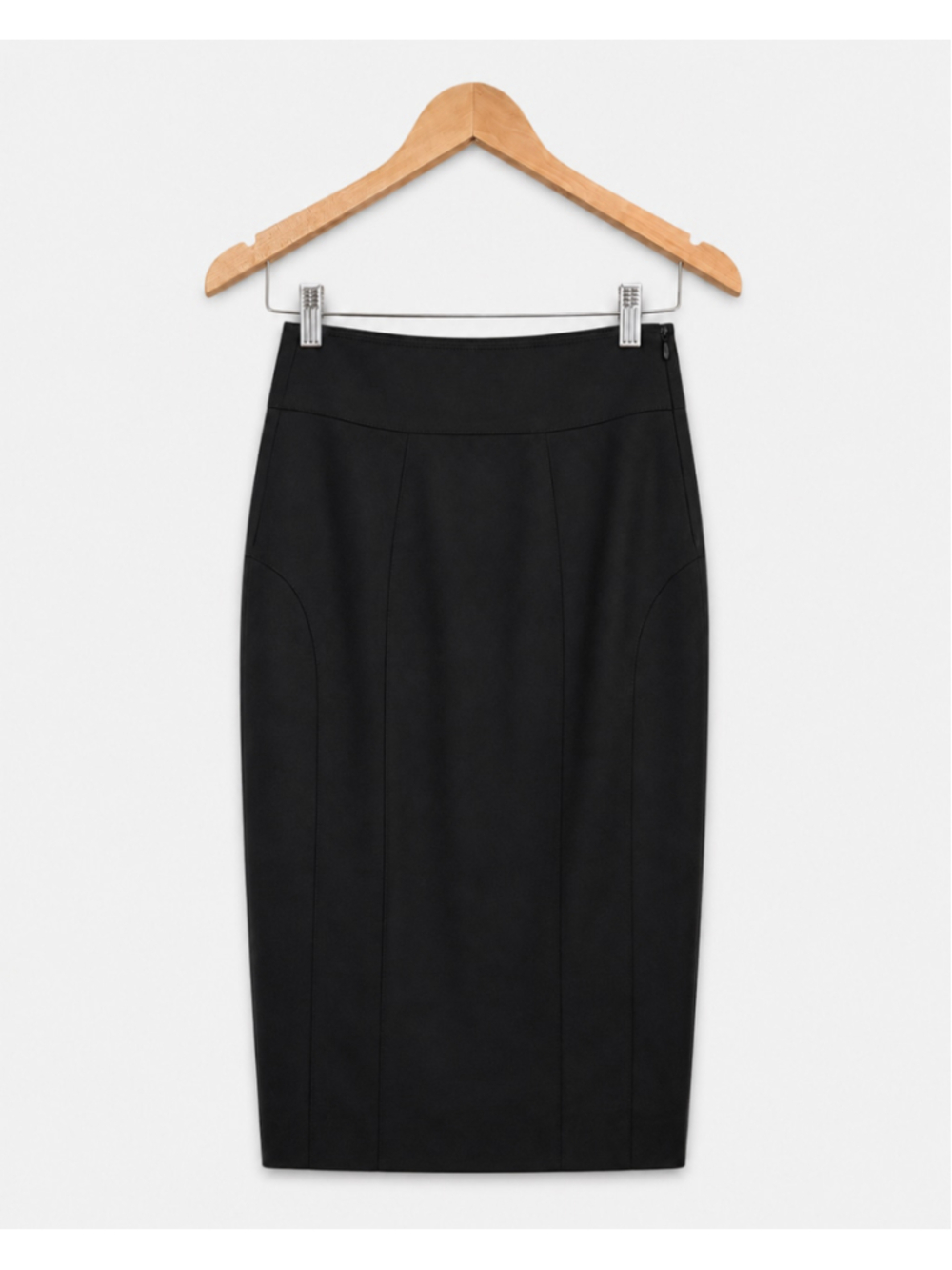 Burberry London Black Virgin Wool Stretch Pencil Skirt Size 2 NWT $495